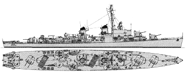 nearly sister-ship<i> De Haven </i>1944
